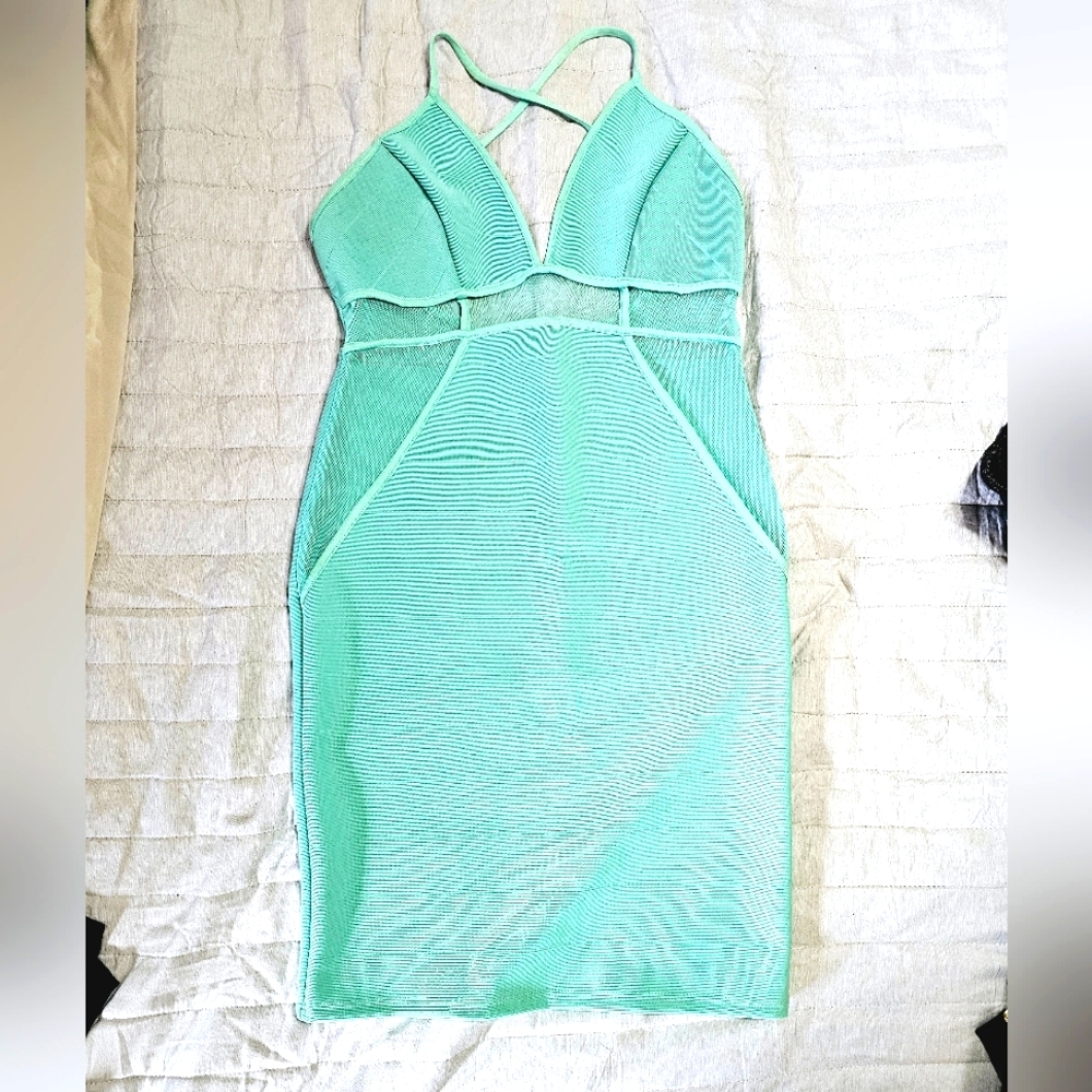 Teal bodycon dress